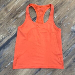 Lululemon size 6 bright orange Swiftly Tech Racerback Tank Top Waist Length